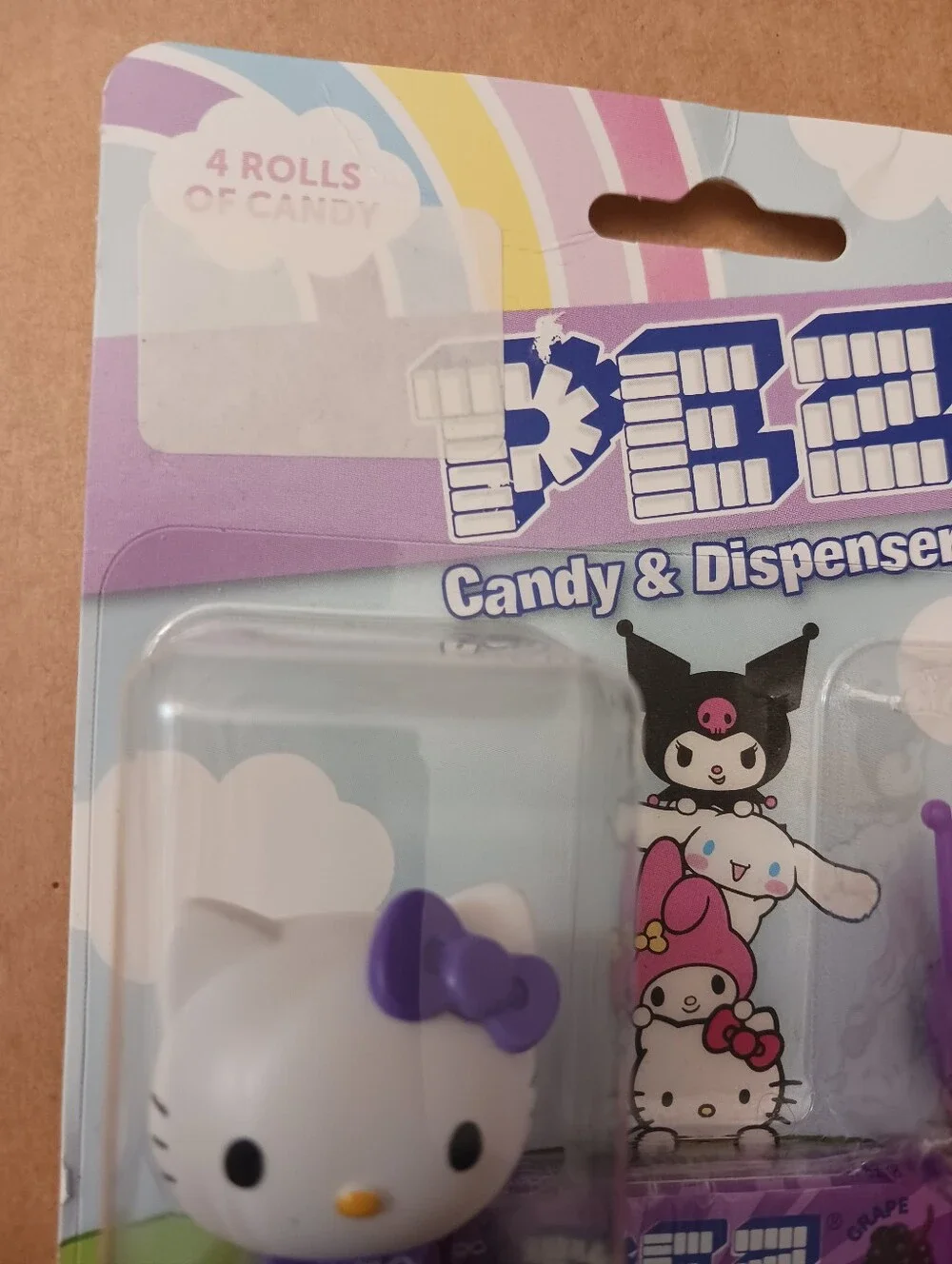 HELLO KITTY And Kuromi PEZ Dispensers 2 pack , 4 Rolls Pez New